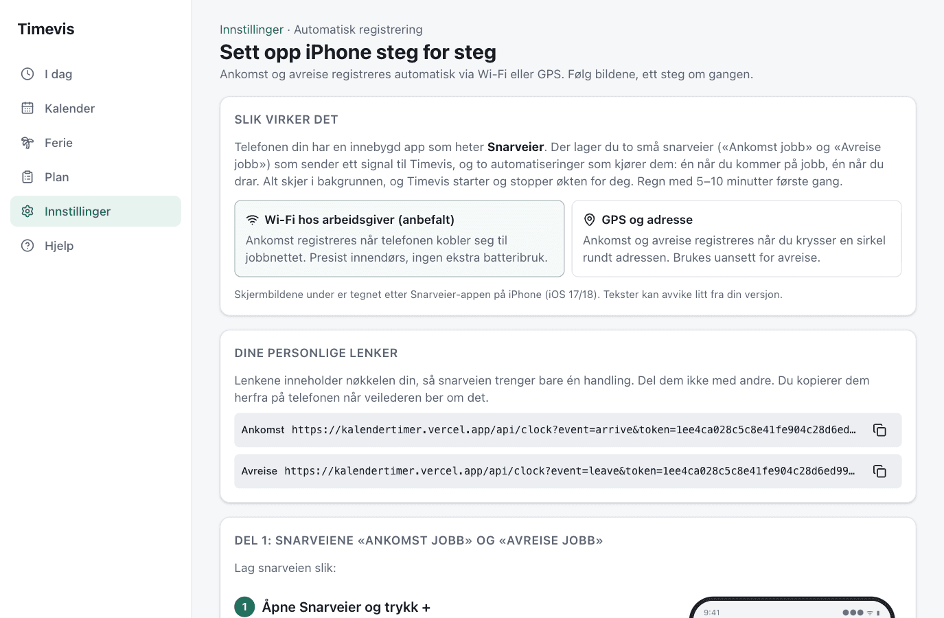 Den illustrerte veilederen for oppsett i Snarveier på iPhone